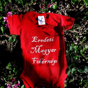 Eredeti Magyar Fehérnép bodri piros RU - ruha & divat - babaruha & gyerekruha - body - Meska.hu