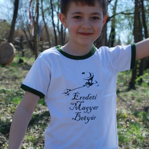 Eredeti Magyar Betyár fehér RU - ruha & divat - babaruha & gyerekruha - póló - Meska.hu