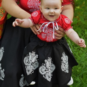 Leányka pörgős szoknya - fekete - ruha & divat - babaruha & gyerekruha - szoknya - Meska.hu