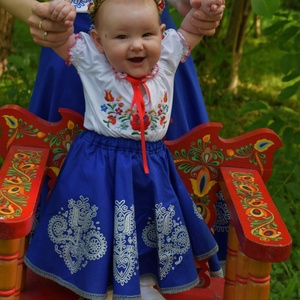 Leányka pörgős szoknya - királykék - Meska.hu