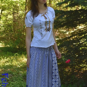 Hargita szoknya - kék -  - Meska.hu