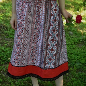 Hargita szoknya - piros -  - Meska.hu