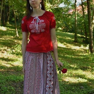 Hargita szoknya - piros -  - Meska.hu