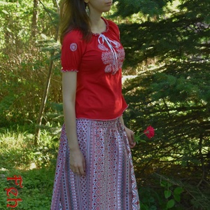 Hargita szoknya - piros -  - Meska.hu