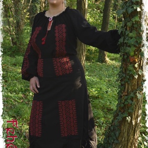Borbolya gézblúz (fekete-vörös), Ruha & Divat, Női ruha, Blúz, Hímzés, Varrás, MESKA