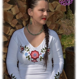 Kun Fehérnép HU fehér - ruha & divat - női ruha - póló, felső - Meska.hu