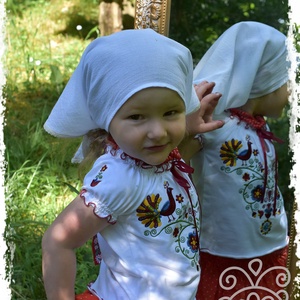 Leányka nyári gézkendő � rábaközi - ruha & divat - sál, sapka, kendő - kendő - Meska.hu