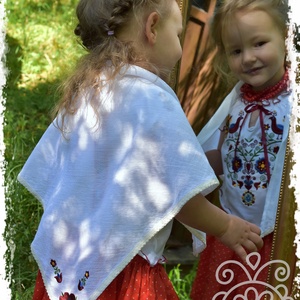 Leányka nyári gézkendő � rábaközi - ruha & divat - sál, sapka, kendő - kendő - Meska.hu