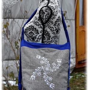 Cifra hátitarisznya � Zalai Ragyogó Forgórózsa (kék-szürke) - táska & tok - hátizsák - hátizsák - Meska.hu