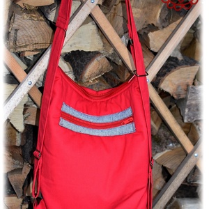 Cifra hátitarisznya � Mezőségi (piros-szürke) - táska & tok - hátizsák - hátizsák - Meska.hu