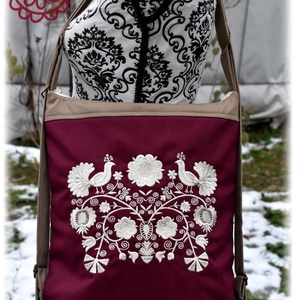 Cifra hátitarisznya � Rábaközi (khaki-bordó) - Meska.hu