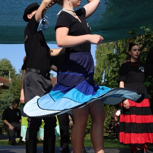 Vidéki szoknya � kék árnyalatos - ruha & divat - női ruha - szoknya - Meska.hu