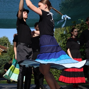 Vidéki szoknya � kék árnyalatos - ruha & divat - női ruha - szoknya - Meska.hu