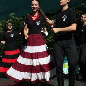 Vidéki szoknya � bordó csíkos - ruha & divat - női ruha - szoknya - Meska.hu