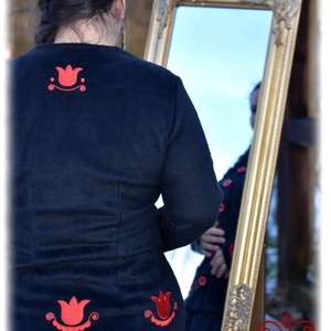 Fehérnép-ujjas mezőségi (fekete) - ruha & divat - női ruha - kabát - Meska.hu