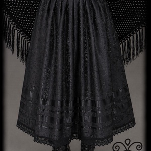 Kánya szoknya � fekete brokát - ruha & divat - női ruha - szoknya - Meska.hu