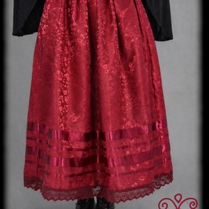 Kánya szoknya � bordó brokát - ruha & divat - női ruha - szoknya - Meska.hu