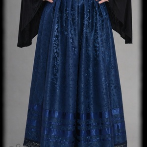 Kánya szoknya � kék brokát - ruha & divat - női ruha - szoknya - Meska.hu