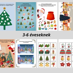 Karácsonyi foglalkoztató füzet (3-6 éveseknek) - játék & sport - készségfejlesztő és logikai játék - oktató játékok - Meska.hu