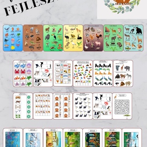 Ismerkedjünk az állatokkal fejlesztő füzet - játék & sport - készségfejlesztő és logikai játék - oktató játékok - Meska.hu