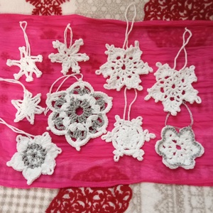 Karácsonyi hópehely diszek, Karácsony, Karácsonyi lakásdekoráció, Karácsonyfadíszek, , MESKA