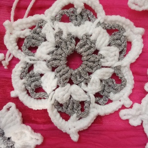 Karácsonyi hópehely dîszek - karácsony - karácsonyi lakásdekoráció - karácsonyfadíszek - Meska.hu