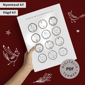 Madaras ajándékkísérő szett (12 db) - művészet - grafika & illusztráció - digitális - Meska.hu