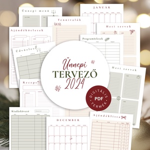 Ünnepi tervező lapok, Otthon & Életmód, Papír, írószer, Naptár & Tervező, Fotó, grafika, rajz, illusztráció, MESKA