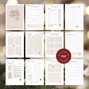TERVEZŐ gondoskodó anyáknak - a téli szünetre és az ünnepekre (Digitális termék) - otthon & életmód - papír, írószer - naptár & tervező - Meska.hu