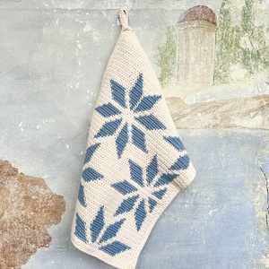 Csillagos horgolt kéztörlő, Otthon & Életmód, Fürdőszoba, Törölköző, Horgolás, MESKA