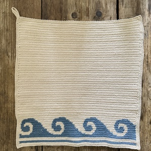 Hullámos horgolt kéztörlő - otthon & életmód - fürdőszoba - törölköző - Meska.hu