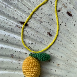 Citromos nyaklánc - ékszer - fülbevaló - lógó fülbevaló - Meska.hu