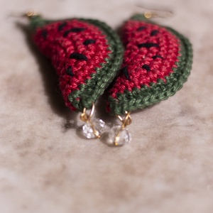 Dinnyés fülbevaló - ékszer - fülbevaló - lógó fülbevaló - Meska.hu