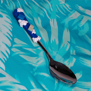 Könyvek a felhőkben teáskanál - otthon & életmód - konyhafelszerelés, tálalás - tálalás - kanál & villa - Meska.hu