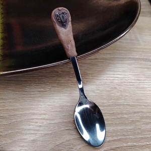 Csokis keksz és kávé zaccos szívvel kávéskanál - otthon & életmód - konyhafelszerelés, tálalás - tálalás - kanál & villa - Meska.hu