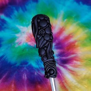 Fekete spirál díszítésű teáskanál - otthon & életmód - konyhafelszerelés, tálalás - tálalás - kanál & villa - Meska.hu