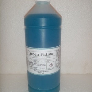 "Green Patina" Antik patina készítés réz, bronz, sárgaréz felületre 1000 ml, Kellékek & szerszámok, Festék, Patina, Mindenmás, Antik hatású valódi zöld patina bevonat készíthető 24-36 óra alatt, réz, bronz, sárgaréz felületekr..., MESKA