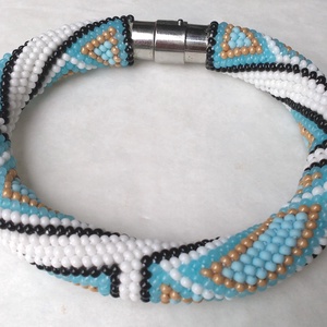 gyöngyhorgolt karkötő - ékszer - karkötő - gyöngyös karkötő - Meska.hu