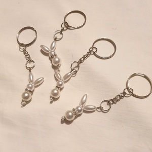 nyuszis kulcstartó - táska & tok - kulcstartó & táskadísz - kulcstartó - Meska.hu