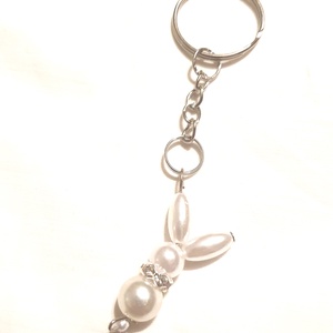 nyuszis kulcstartó - táska & tok - kulcstartó & táskadísz - kulcstartó - Meska.hu