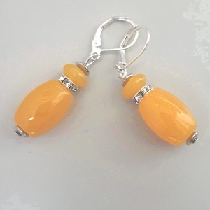 sárga fülbevaló, Ékszer, Fülbevaló, Lógó fülbevaló, Ékszerkészítés, MESKA