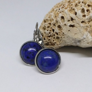 Lapis Lazuli fülbevaló - ékszer - fülbevaló - lógó fülbevaló - Meska.hu