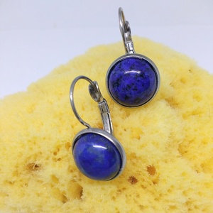 Lapis Lazuli fülbevaló - ékszer - fülbevaló - lógó fülbevaló - Meska.hu