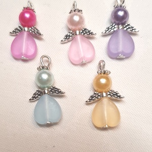 Gyöngy angyalkák - táska & tok - kulcstartó & táskadísz - kulcstartó - Meska.hu