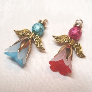 Gyöngy angyalkák - táska & tok - kulcstartó & táskadísz - kulcstartó - Meska.hu