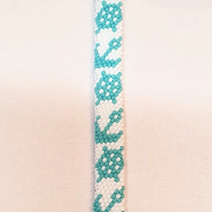 Horgonyos lapos karkötő - ékszer - karkötő - gyöngyös karkötő - Meska.hu