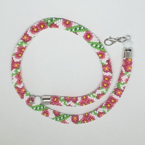 gyöngyhorgolt nyaklánc - ékszer - nyaklánc - gyöngyös nyaklánc - Meska.hu