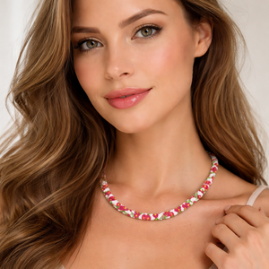 gyöngyhorgolt nyaklánc, Ékszer, Nyaklánc, Gyöngyös nyaklánc, Horgolás, Ékszerkészítés, MESKA