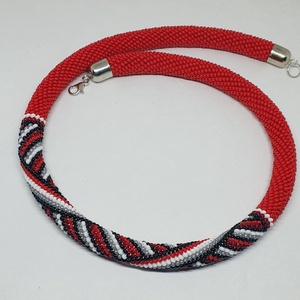 gyöngyhorgolt nyaklánc - ékszer - nyaklánc - gyöngyös nyaklánc - Meska.hu