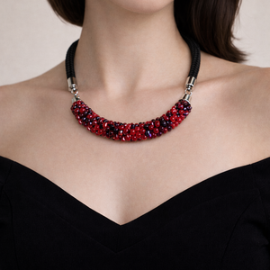 Bordó álom - ékszer - nyaklánc - medál nélküli nyaklánc - Meska.hu